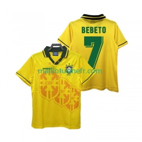 Maillot de Foot Brésil BEBETO 7 Domicile Retro 1994